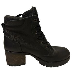 Bullboxer Boots Womens 7.5 M 38 Cassie Ankle Bootie Black Leather Goth Grunge